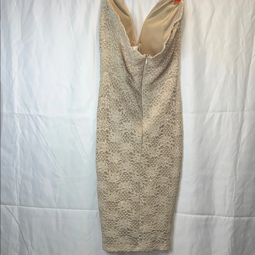 Monaco Tan Sweetheart Bodycon Cocktail Dress